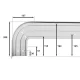 3-row ceiling curtain rails