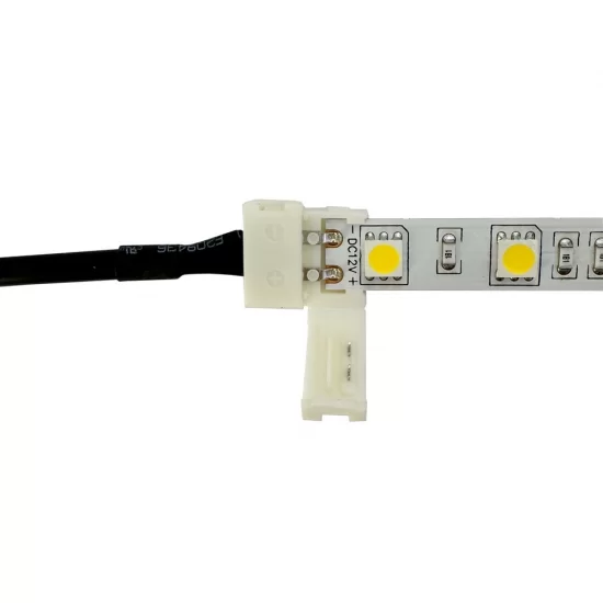 Klamber + alalisvoolujuhe 15cm pikkusega kaabli jaoks 10mm 12V IP20 LED-riba 2PIN ühevärviline Klamber + alalisvoolujuhe 15cm pikkusega kaabli jaoks 10mm 12V IP20 LED-riba 2PIN ühevärviline