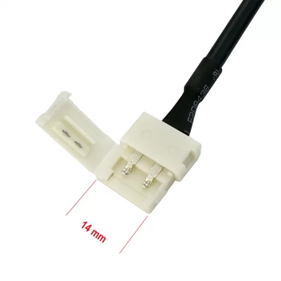 Klamber + alalisvoolujuhe 15cm pikkusega kaabli jaoks 10mm 12V IP20 LED-riba 2PIN ühevärviline Klamber + alalisvoolujuhe 15cm pikkusega kaabli jaoks 10mm 12V IP20 LED-riba 2PIN ühevärviline