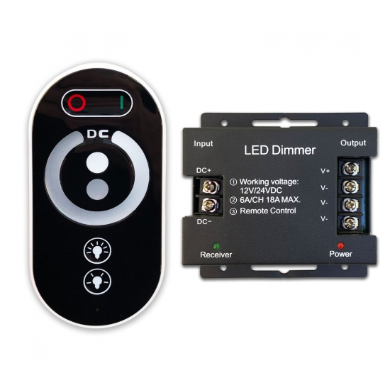 Single color LED strip dimmer + remote controller 