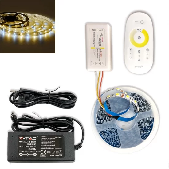 ДВУХЦВЕТНАЯ LED лента. 5м. 72w (3000+6000k)