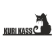 Metal sign "KURI KASS" (angry cat) Metal sign "KURI KASS" (angry cat)