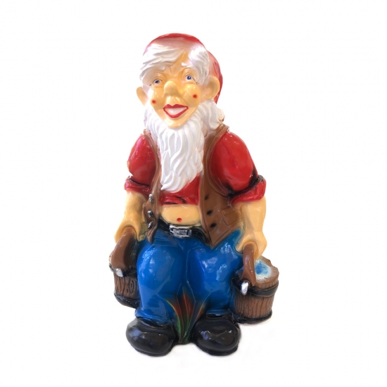 Garden figure "GNOME WITH TWO BASKETS"