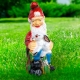 Garden figure "GNOME WITH HARE"