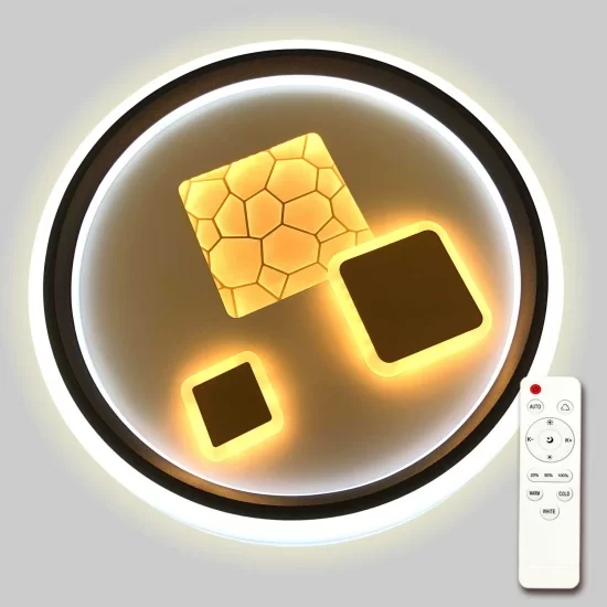 LED chandelier with remote control for hall, bedroom, children's room, etc. 144w
