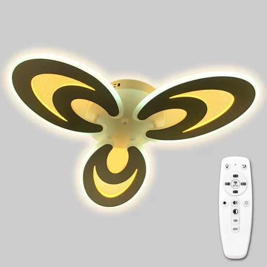 Небольшая но яркая LED люстра с пультом д/у 120w. Подойдёт для любой комнаты!