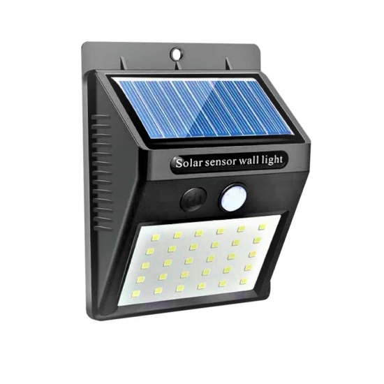 LED светильник с датчиком движения и света с солнечной панелью 3W