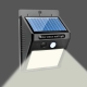 LED lamp with motion and light sensor with solar panel 3W