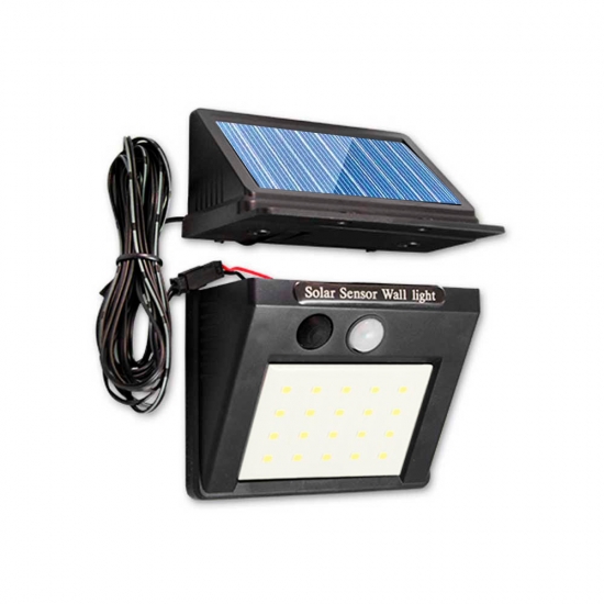 LED светильник с датчиком движения и света с выносной солнечной панелью 3W
